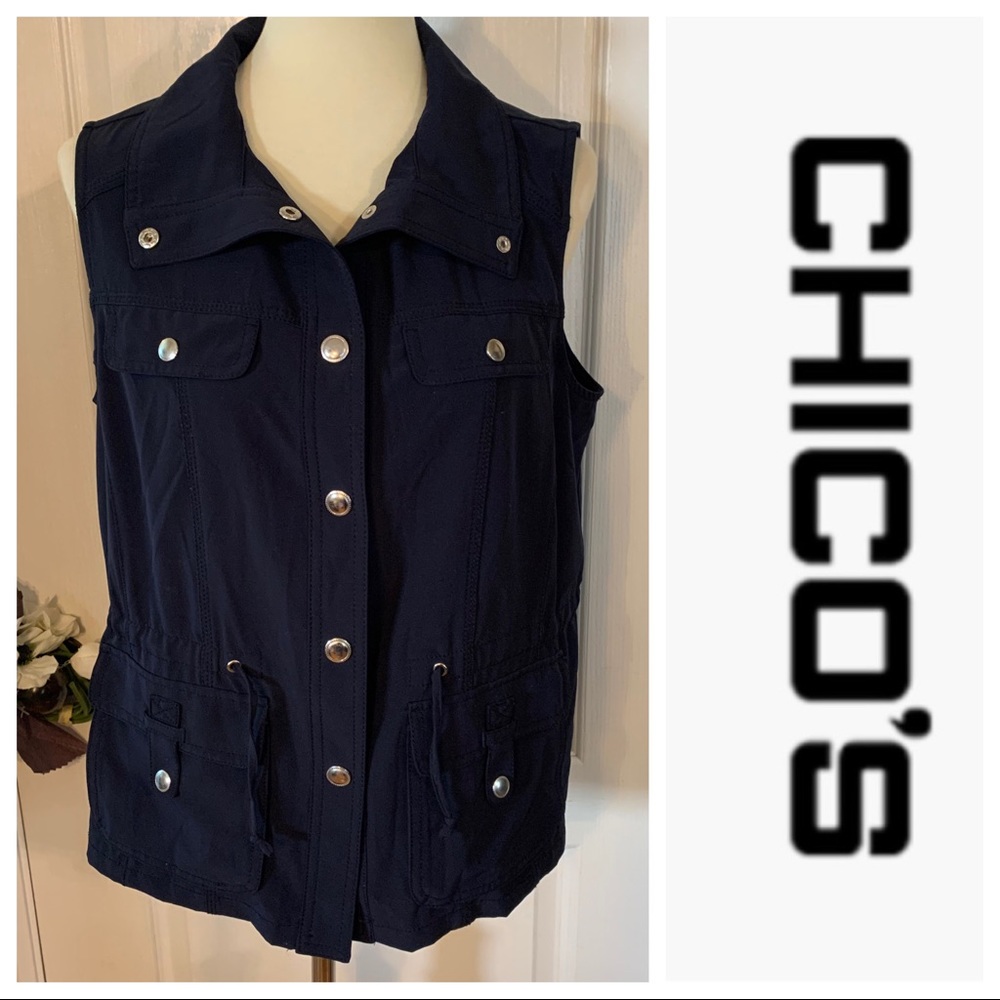 Chico’s Zenergy Navy Blue Vest